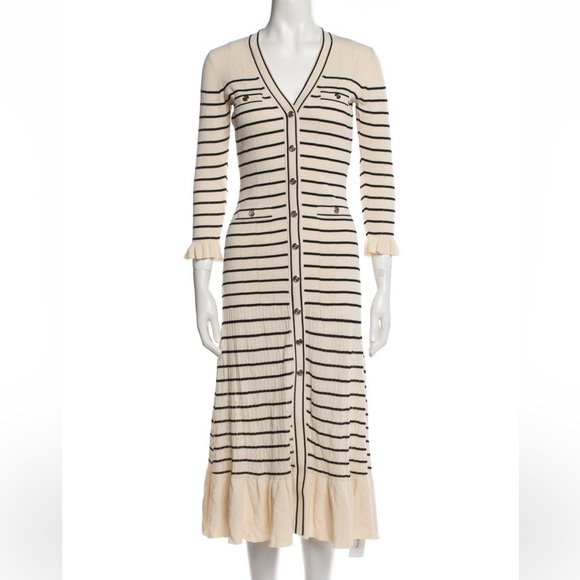 Sandro Dresses & Skirts - NWT Sandro Stripy Knit Maxi Dress Size L